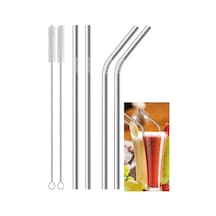 9 Parça Metal Pipet Seti Paslanmaz Çelik Pipet Ve Pipet Fırçası