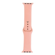 Apple Watch Uyumlu  7 41mm Band Serisi Klasik Kordon Silikon Strap Kayış - Meat Meal