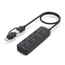 7 İn 1 Usb Type-c Usb 3.0 Type-c 5 Gbps Çevirici Adaptör Çok Port