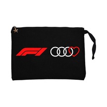 F1 Audi Love Siyah Clutch Astarlı Cüzdan / El Çantası Siyah