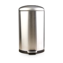 Bombe Kapaklı Çelik Çöp Kovası - Inox - 30 Lt Çok Renkli