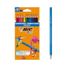 Bıc Kids Tropicolors Kuru Boya Kalemi 12 Renk, Kıymık Oluşturmaz, Ağaç Kesilmeden Üretilmiştir, Çiğnemeye Dayanıklı 124-Pembe