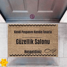 Kapı Önü Paspası Dekoratif Dijital Baskı Güzellik Salonu P-2556