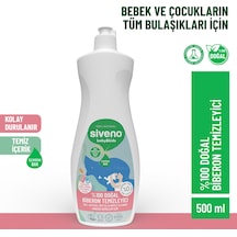 Siveno %100 Doğal Emzik ve Biberon Temizleyicisi Bitkisel Elde Bulaşık Sabunu Nemlendirici Vegan 500 ml