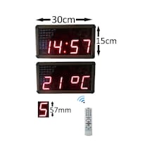 Bluetooth Müzik Çalarlı Dijital Saat Ve Derece (Ölçüsü:15X30 Cm)