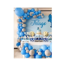 Pastel Mavi Ve Gri Balon Zinciri 100 Adet A