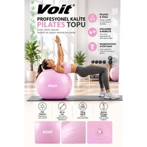 65 cm Pilates Topu Pompa Dahil Fitness ve Denge Egzersiz Topu Lila