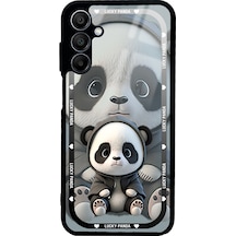 Samsung Uyumlu A15 White Lucky Panda Tasarımlı Glossy Telefon Kılıfı Çok Renkli