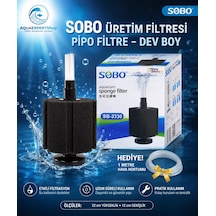 Sobo Üretim Filtresi - Pipo Filtre - Dev Boy - Temizlik Filtresi - 22x12 Cm - 1 Metre Hava Hortumu Hediye - Sb3330