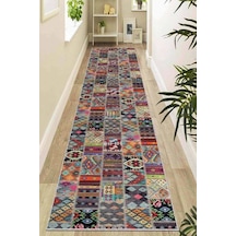 Renkli Kaymaz Patchwork Kesme Rulo Özel Ölçülü Yolluk Ar980n11 Çok Renkli