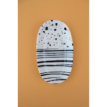 Tabak Evi Porselen Sidereal Oval Kayık Tabak 19x11x2,50cm Tekli Krem