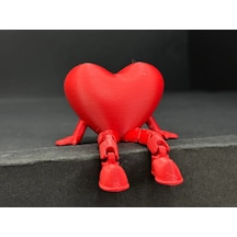 Oturan Kalp Hediyelik Mini Obje Sevgililer Günü 12cm