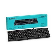 Everest Kb-617u Siyah 2mt Bakır Kablolu Usb F Standart Klavye