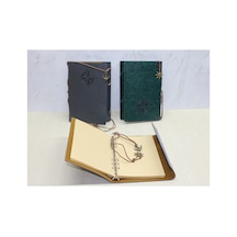 1 Adet Deri Defter 25 Cm Ölçü, Not Defteri Ve Günlük, Journal Notebook Taşınabilir Not Alma İçin