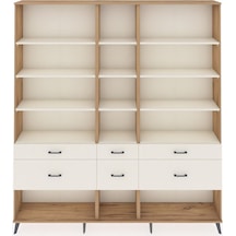 Arges Dolap 12 Raflı 6 Çekmeceli 220x30x243 Çam-aytaşı/aytaşı Aytası/aytası