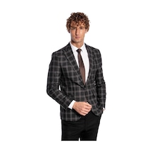 Wessi Slim Fit Sivri Yaka Siyah Erkek Ceket 001