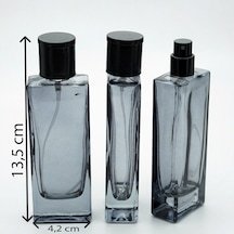 Parfüm Şişesi 50 ML 5 Adet Siyah Boyalı Tower Model