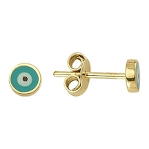 Goldkupe 14 Ayar Altın Nazar Boncuğu Küpe 0,90 Gr-897