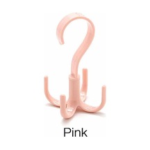 Pembe Jjyy 1 Adet Ev Çok Fonksiyonlu Döner Ayakkabı Raf Balkon Kurutma Rafı Kravat Bel Çantası Kanca Açık Ayakkabı Şapka Kurutma Raf Kanca Pembe