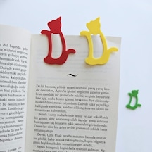 3d Baskı Renkli Kedi Kitap Ayracı - 6 Adet