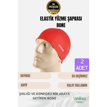 Özel Tasarım Suya Dayanıklı Silikon Havuz Deniz Kullanımına Uygun Esnek Yüzme Bonesi 2'li Set Çok Renkli