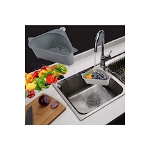 Rotanev Lavabo İçi Üçgen Filtre Sepeti Sebze Meyve Mutfak Süzgeci Çay Süzgeci Vantuzlu Lavabo Süzgeç