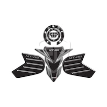 Yamaha Mt 09 Tank Pad Depo Kapak Pad Yan Pad Komple Set Gri Siyah