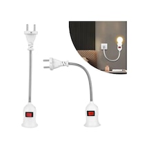 Ledx Dy-112 Prizden E27 Duya Dönüştürücü 26cm Spiralli Anahtarlı Duy