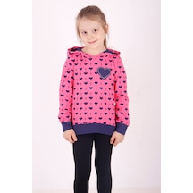 Toontoy Kız Çocuk Komple Kalp Desenli Sweatshirt Fuşya Toontoy Kız Çocuk Komple Kalp Desenli Sweatshirt Fuşya