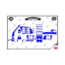 Mercedes Actros 2003 2016 Torpido Konsol Trim Göğüs Maun Kaplama Set 50 Parça Mavi Renk