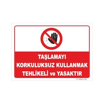 Taşlamayı Korkuluksuz Kullanmak Yasaktır - Isg Levhası