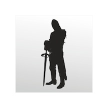 Folyo Sticker Savaşçı 70cm Uzunluk Siyah