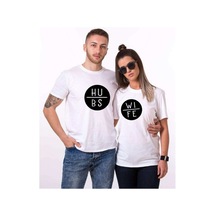 Tshirthane Wife Hubs Sevgili Kombinleri Tshirt Kombini Beyaz