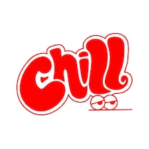 Chill Araba Stickeri 17x17 Cm Kırmızı