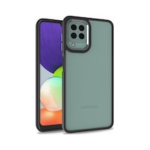 Zore Galaxy A12 Kılıf Nvth Flora Kapak - Siyah