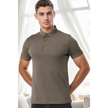 T9586 Dewberry Erkek Polo Yaka T-shırt-haki