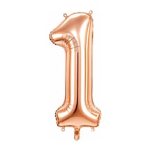 1 Rakam Folyo Balon Rose Gold Rengi 100 Cm Pembe