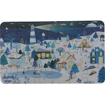 Happy Winter - Mutlu Kış / Small Puzzle 3-7 Yaş 24 Parça