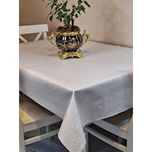 Elyaflı Pvc Muşamba - Desenli Silinebilir Masa Örtüsü Mrl76a Beyaz