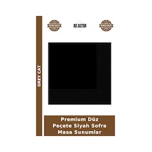 Premium Düz Peçete Siyah Sofra Masa Sunumlar