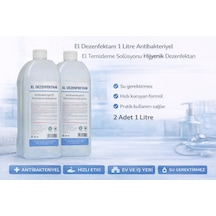 El Dezenfektanı 1 Litre Antibakteriyel El Temizleme Solüsyonu 2 Adet