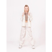 Zekids Kız Çocuk Gabardin Ceket-13921 Bej