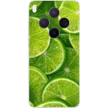 Vivo X300 Uyumlu Misket Limonu Lime Desenli Yaz Temalı Baskılı Silikon Kılıf Renkli