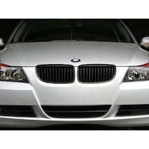 Bmw E90 Böbrek M Technic Tek Çizgi Mat Siyah 2006-2009