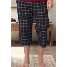 Mecit 3006 Siyah Ekoseli Erkek Kapri Alt Pijama 001