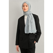 Armine Tencel İpek Zincir Desen Şal 3291 Gri