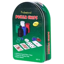 Poker Oyun Seti 120 Parça Metal Kutulu