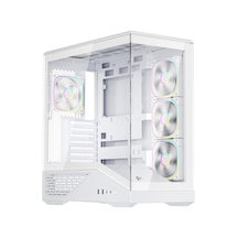 Gm7 Btf Beyaz 750w 80+ Bronze Argb 4x12cm Fan Temperli Cam Usb 3.0 Type-c Atx Kasa