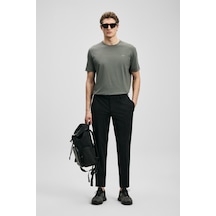 Lufian Sam Smart Erkek Chino Pantolon Slim Fit Siyah Siyah 111190370100100