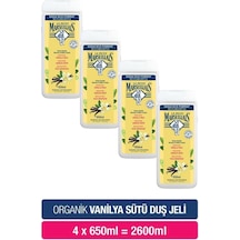 Le Petit Marseiliais Vanilya Sütü Banyo ve Duş Jeli  Avantajlı Paket 4 x 650 ML + Lif